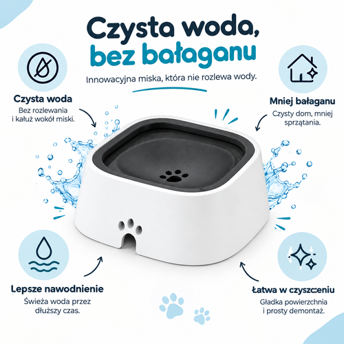 Wooffy - Miska Antyrozlewowa dla Psa