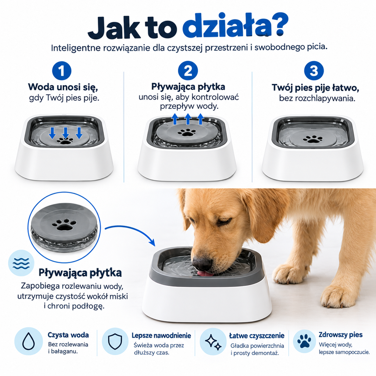 Wooffy - Miska Antyrozlewowa dla Psa